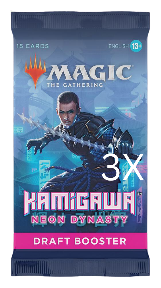 3x Kamigawa: Neon Dynasty - Draft Booster Pack