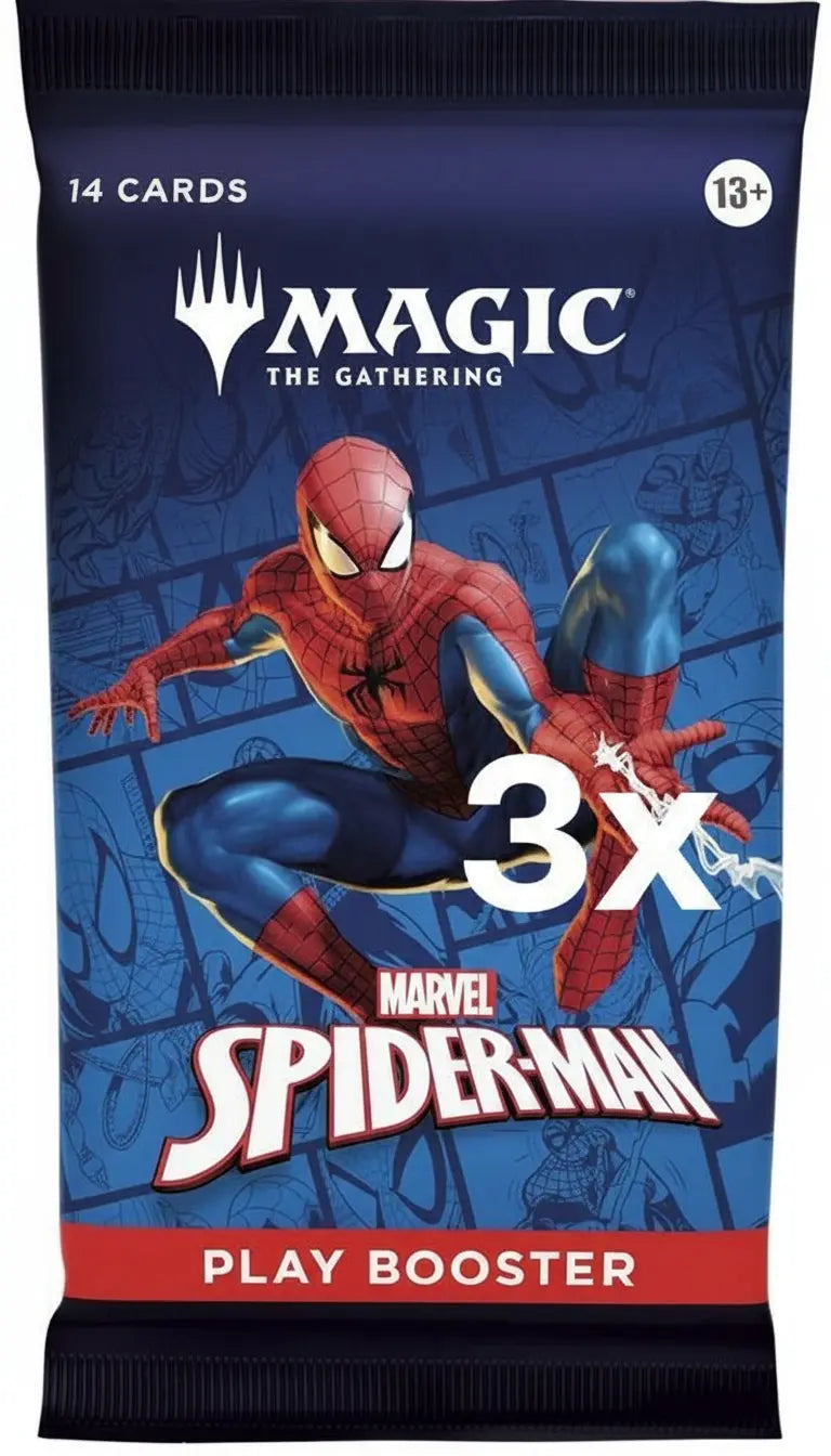 3x Marvel's Spider-Man - Play Booster Pack - Marvel's Spider-Man (SPM) The Lucky Pull