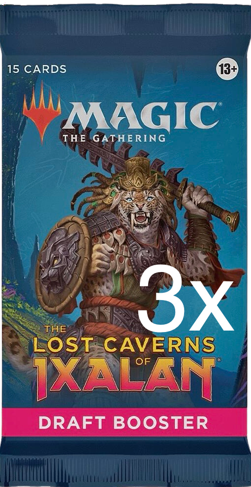 3x The Lost Caverns of Ixalan - Draft Booster Packs - (LCI)