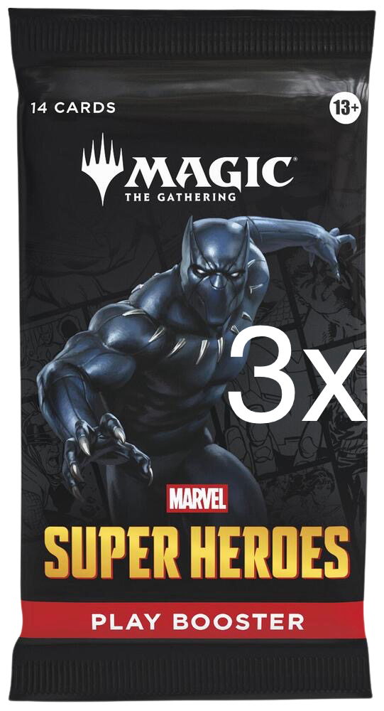 3x Marvel Super Heroes - Play Booster Pack - (MSH)