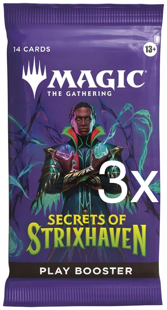 3x Secrets of Strixhaven - Play Booster Packs - (SOS)