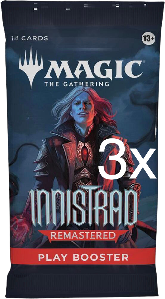 3x Innistrad Remastered - Play Booster Packs - (INR)