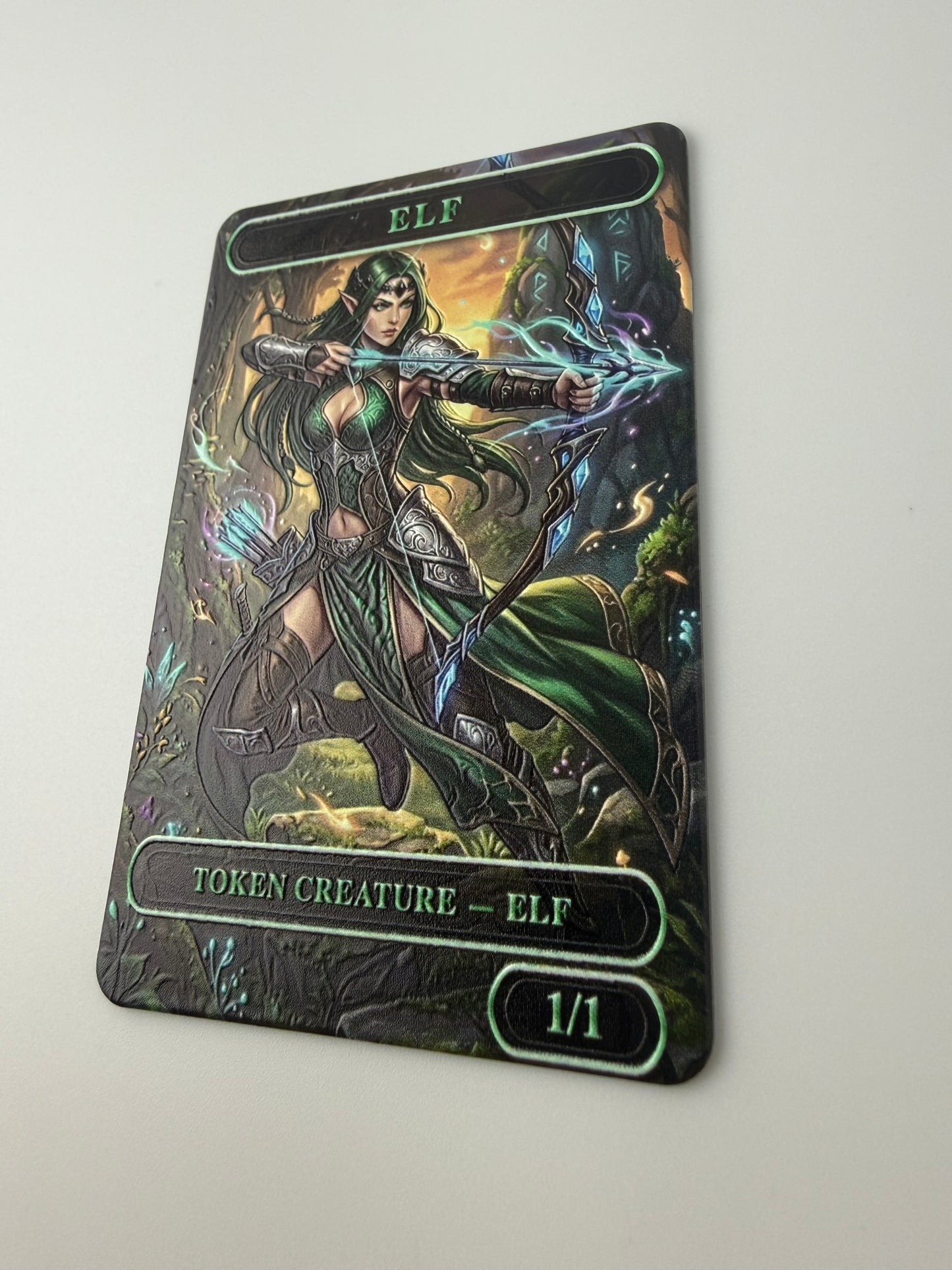 Premium Metal Elf Token – “Arcane Archer” Edition with Raised Texture