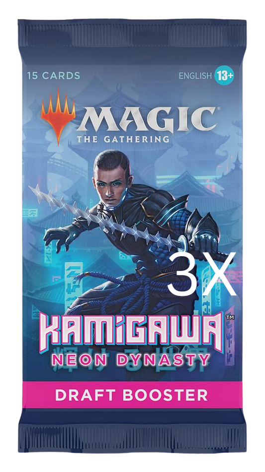 3x Kamigawa: Neon Dynasty - Draft Booster Pack
