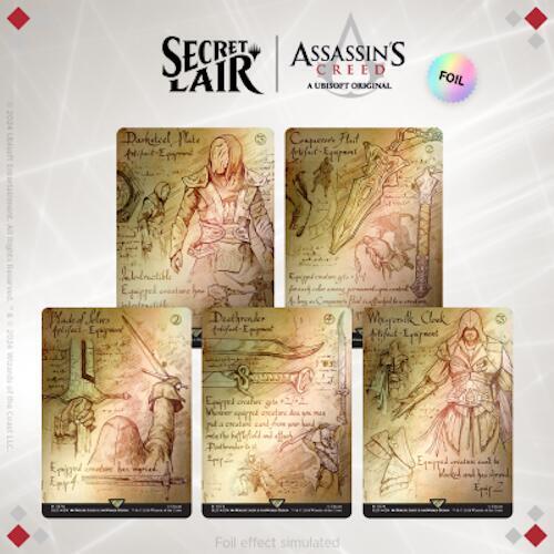 Secret Lair Drop: Secret Lair x Assassin's Creed: Da Vinci's Designs - Rainbow Foil Edition - Secret Lair Drop Series (SLD)