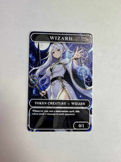 Premium Metal Wizard Token – “Moonlit Arcane Mage” Edition with Raised Texture