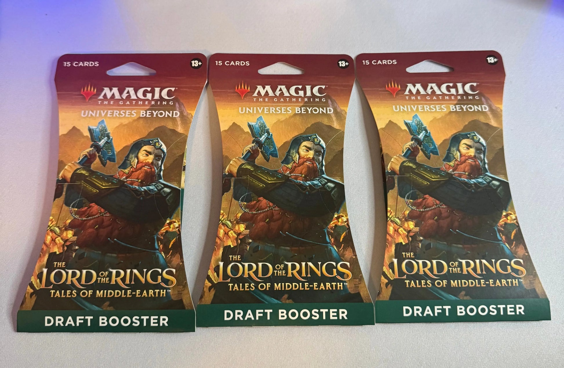 3x Universes Beyond: The Lord of the Rings: Tales of Middle-earth - Draft Booster Packs The Lucky Pull