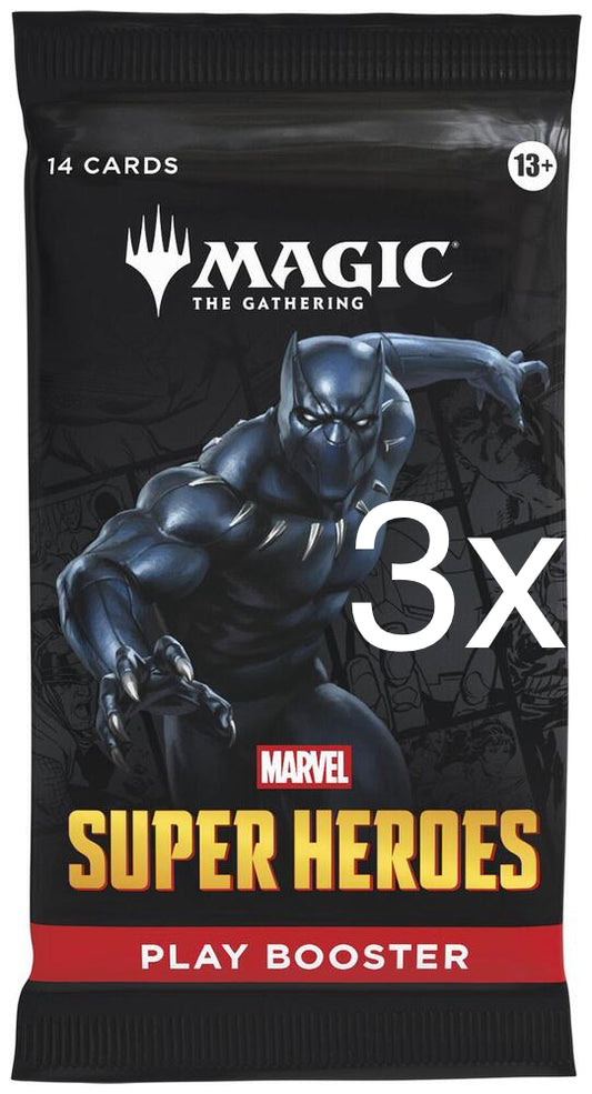 3x Marvel Super Heroes - Play Booster Pack -  (MSH)