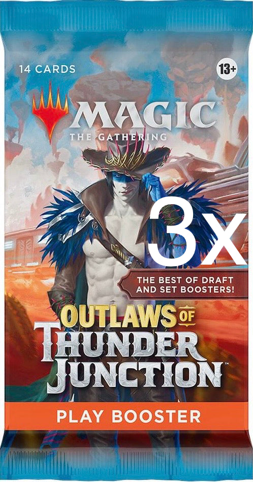 3x Outlaws of Thunder Junction - Play Booster Packs - (OTJ)