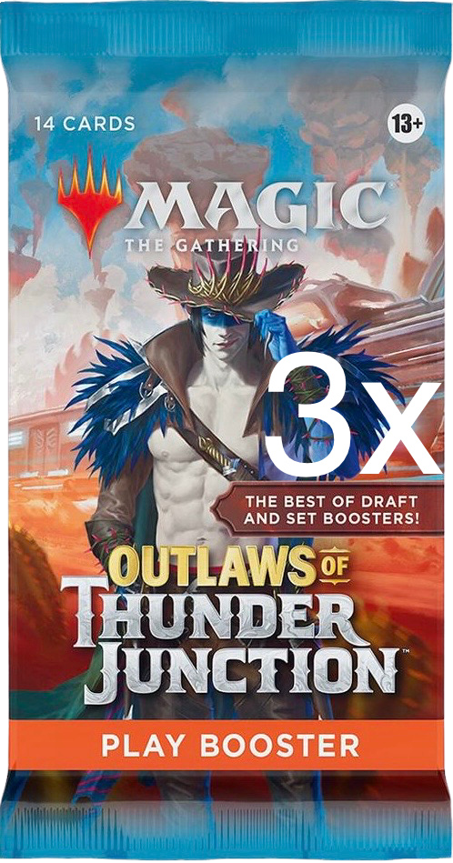 3x Outlaws of Thunder Junction - Play Booster Packs - (OTJ)
