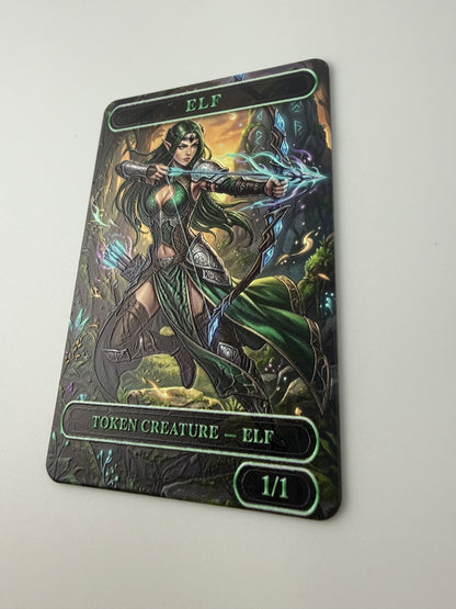 Premium Metal Elf Token – “Arcane Archer” Edition with Raised Texture