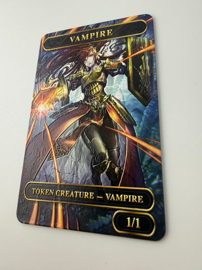 Premium Metal Vampire Token – “Crimson Vanguard” Edition with Raised Texture