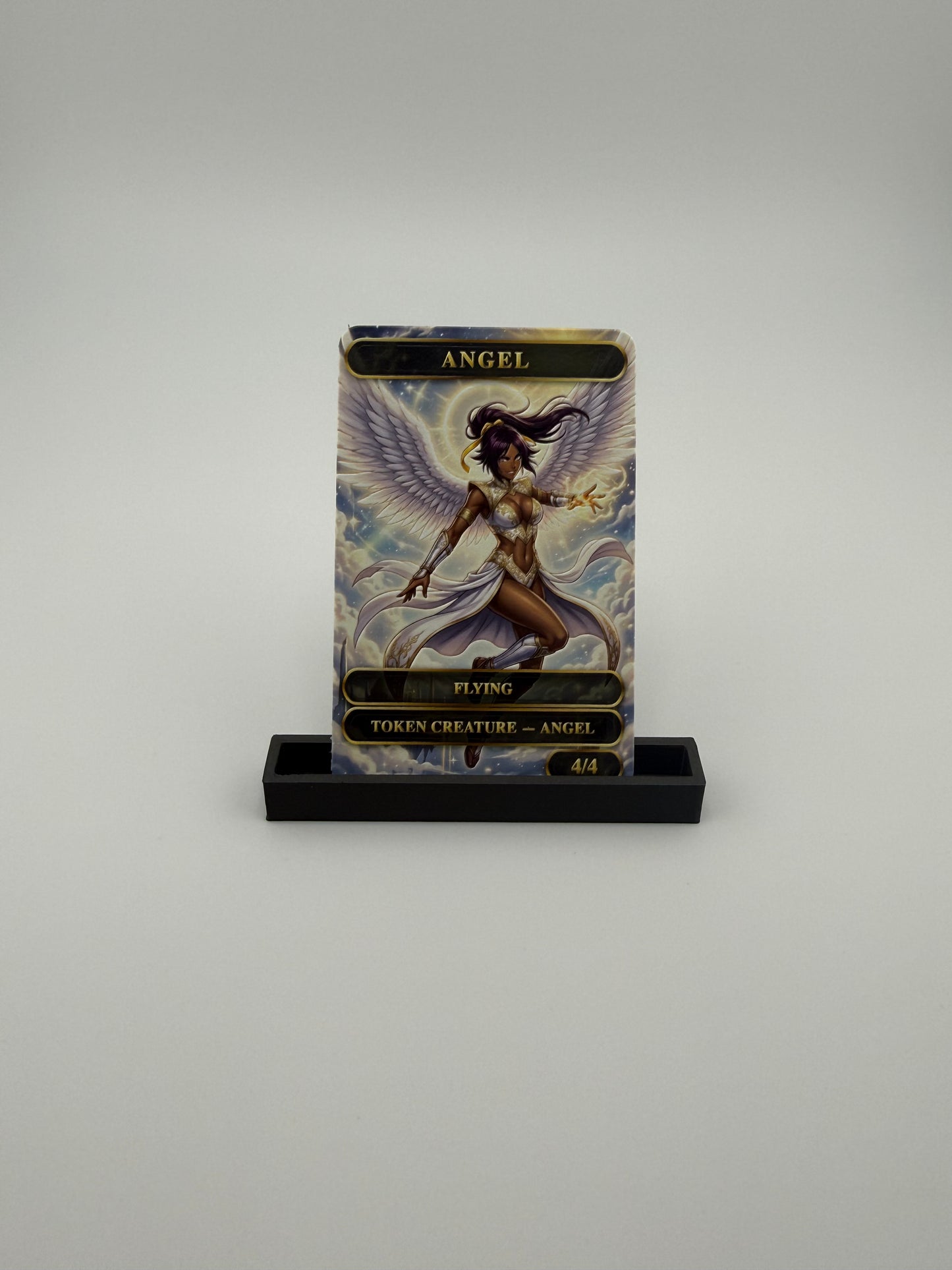Premium Metal Angel Token – “Yoruichi, Seraph of the Golden Heavens” Edition with Raised Texture