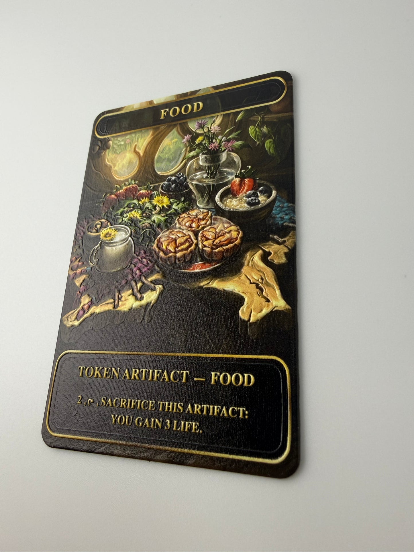 Premium Metal Food Token – “Woodland Feast” Edition with Raised Texture
