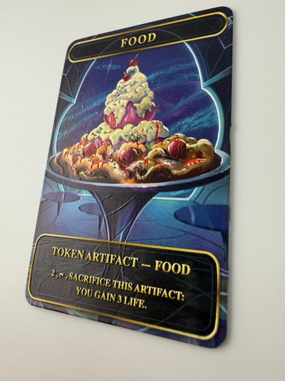 Premium Metal Food Token – “Cosmic Sundae” Edition with Raised Texture