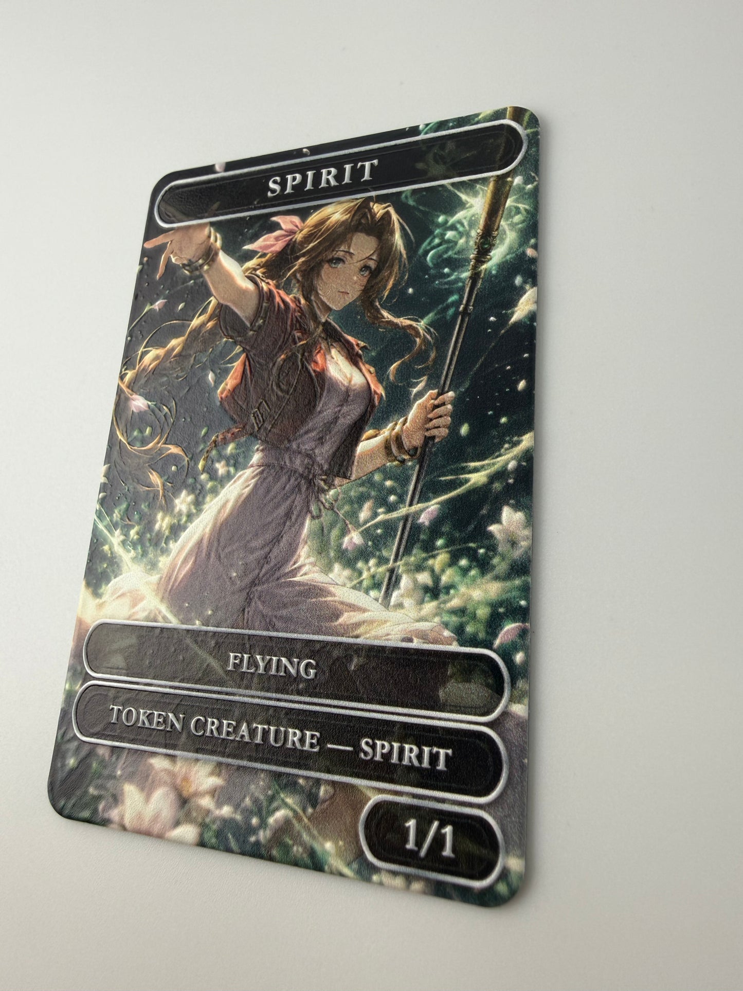 Premium Metal Spirit Token – “Aerith, Lifestream Final Grace” Edition with Raised Texture