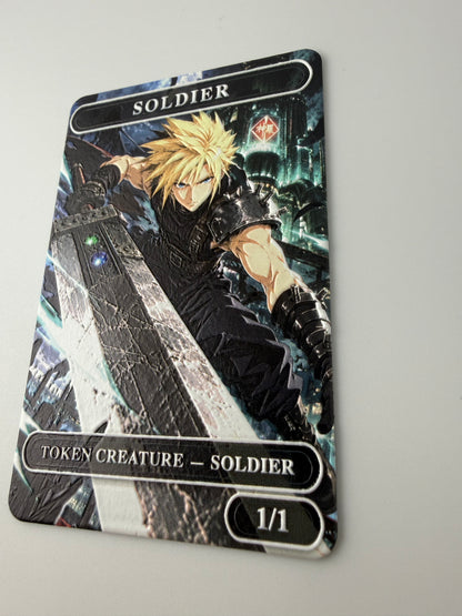 Premium Metal Soldier Token – “Cloud, SOLDIER of Midgar” Edition with Raised Texture