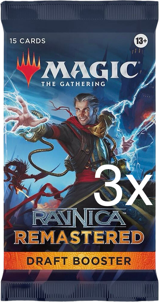 3x Ravnica Remastered - Draft Booster Packs - (RVR)